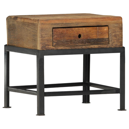 Table De Chevet 40 X 35 X 40 Cm Bois De Récupération Massif