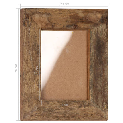 Cadres Photo 2 Pcs 23X28Cm Bois De Récupération Solide Et Verre