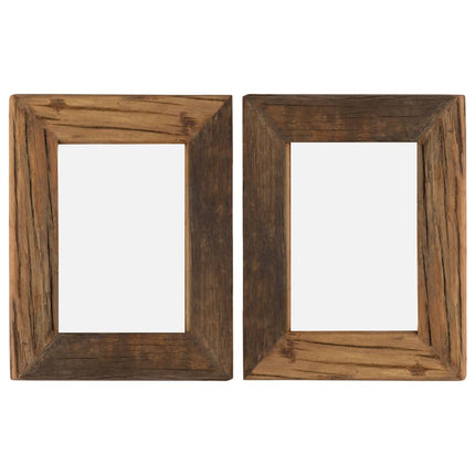 Cadres Photo 2 Pcs 23X28Cm Bois De Récupération Solide Et Verre