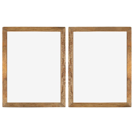 Cadres Photo 2 Pcs 23X28Cm Bois De Récupération Solide Et Verre