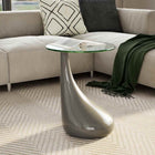 Table Basse Avec Dessus De Table En Verre Rond Brillant