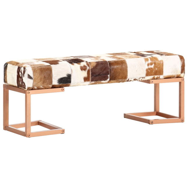 Banc 160 Cm Patchwork Cuir Véritable De Chèvre