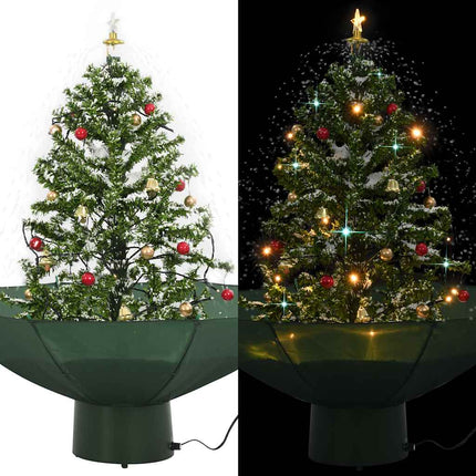 Arbre De Noël Neigeux Avec Base De Parapluie 75 Cm Vert