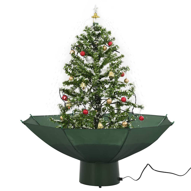 Arbre De Noël Neigeux Avec Base De Parapluie 75 Cm Vert