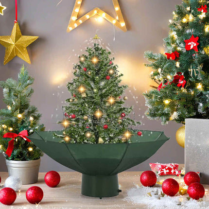 Arbre De Noël Neigeux Avec Base De Parapluie 75 Cm Vert