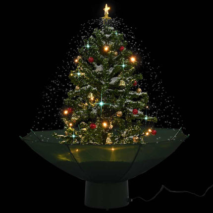 Arbre De Noël Neigeux Avec Base De Parapluie 75 Cm Vert