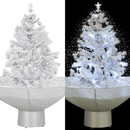 Arbre De Noël Neigeux Avec Base De Parapluie 75 Cm Blanc