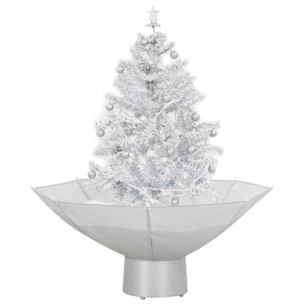 Arbre De Noël Neigeux Avec Base De Parapluie 75 Cm Blanc