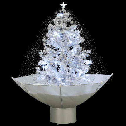 Arbre De Noël Neigeux Avec Base De Parapluie 75 Cm Blanc
