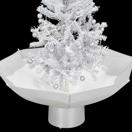 Arbre De Noël Neigeux Avec Base De Parapluie 75 Cm Blanc