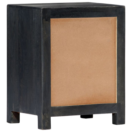 Table De Chevet Sculptée À La Main Gris 40X30X50 Cm Manguier