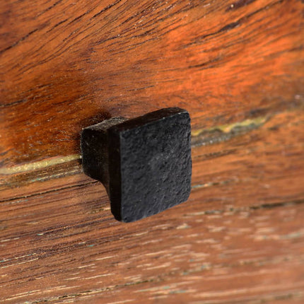 Table De Chevet 40 X 30 X 50 Cm Bois De Récupération Et Acier