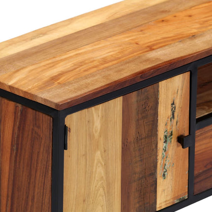 Meuble Tv 120 X 30 X 40 Cm Bois De Récupération Massif Et Acier