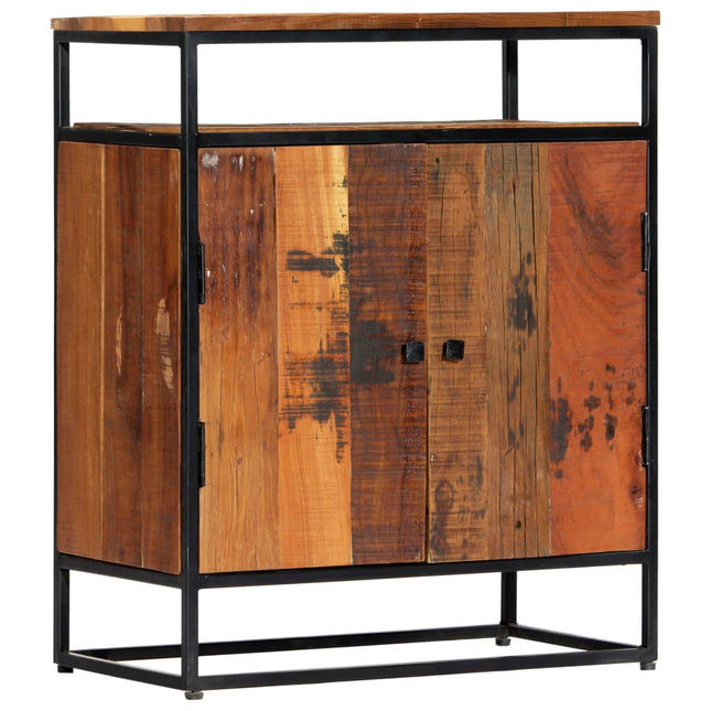 Armoire Latérale 60X35X76 Cm Bois Récupération Massif Et Acier