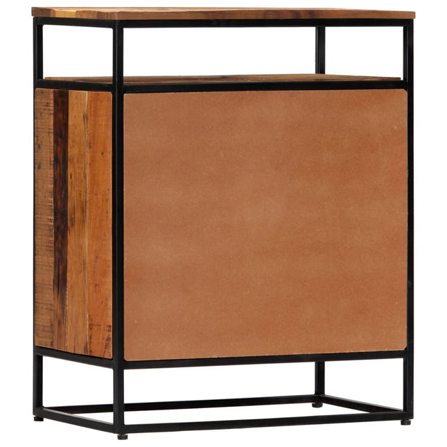 Armoire Latérale 60X35X76 Cm Bois Récupération Massif Et Acier