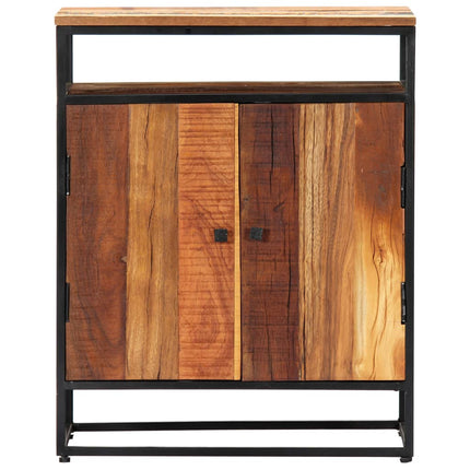 Armoire Latérale 60X35X76 Cm Bois Récupération Massif Et Acier