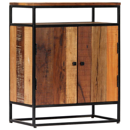 Armoire Latérale 60X35X76 Cm Bois Récupération Massif Et Acier