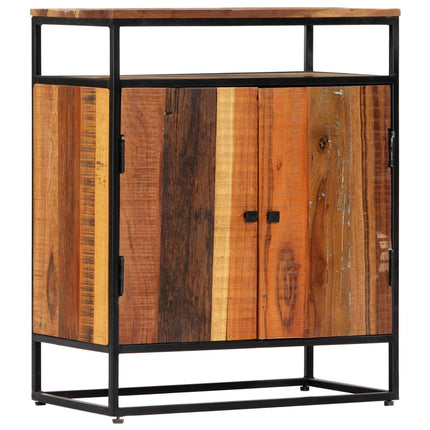 Armoire Latérale 60X35X76 Cm Bois Récupération Massif Et Acier