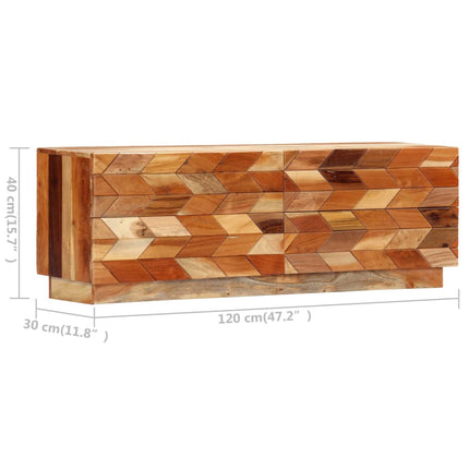 Meuble Tv 120 X 30 X 40 Cm Bois De Récupération Massif