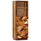 Buffet 40 X 32 X 122 Cm Bois De Récupération Massif