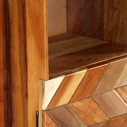 Buffet 40 X 32 X 122 Cm Bois De Récupération Massif