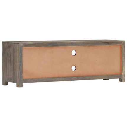 Meuble Tv Gris 120 X 30 X 40 Cm Bois Massif De Manguier