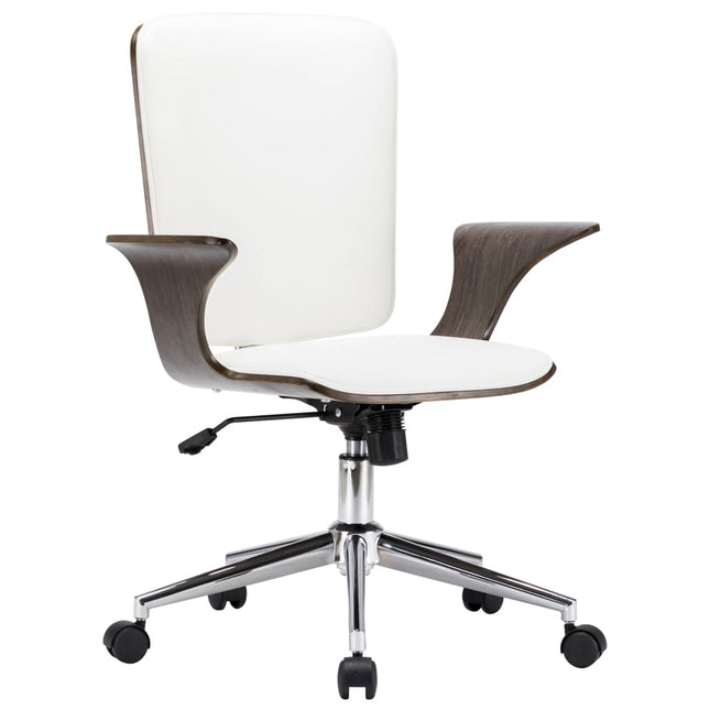 Chaise De Bureau Bois Courbé Avec Tapisserie En Similicuir