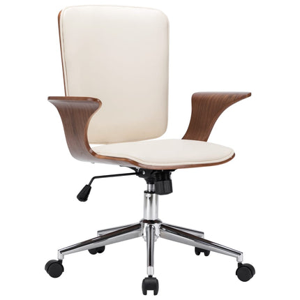 Chaise De Bureau Bois Courbé Avec Tapisserie En Similicuir