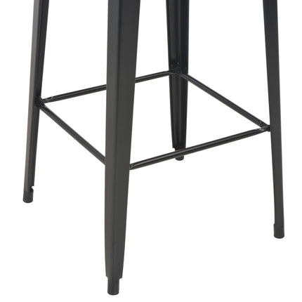 Mobilier De Bar 3 Pcs Acier Noir