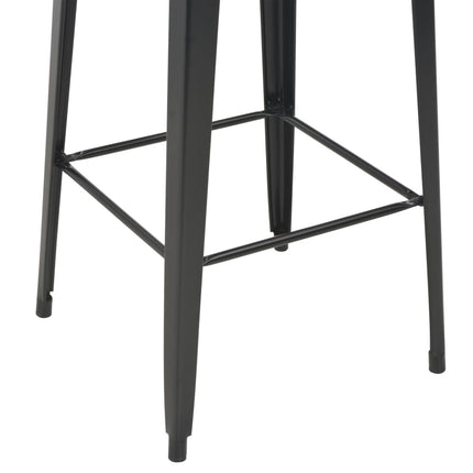 Mobilier De Bar 3 Pcs Acier Marron Noir