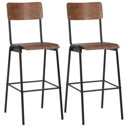 Mobilier De Bar 3 Pcs Acier Marron Noir