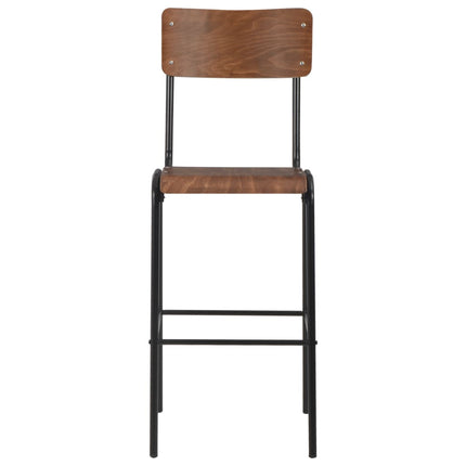 Mobilier De Bar 3 Pcs Acier Marron Noir