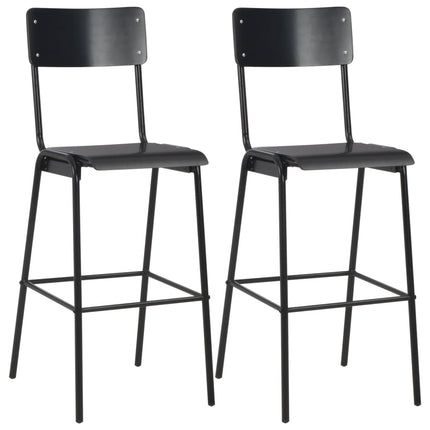 Mobilier De Bar 3 Pcs Acier Noir