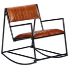 Chaise À Bascule Cuir Véritable