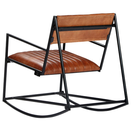Chaise À Bascule Cuir Véritable