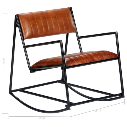 Chaise À Bascule Cuir Véritable