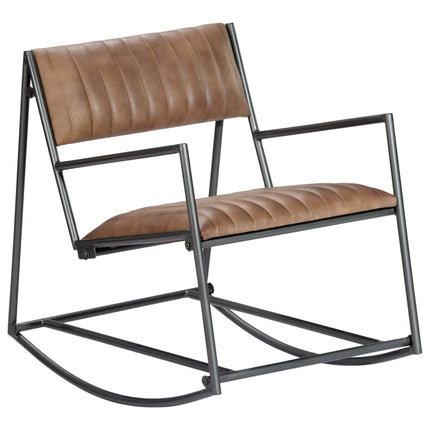Chaise À Bascule Cuir Véritable