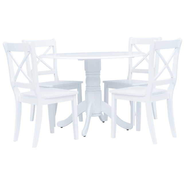 Ensemble De Salle À Manger 5 Pcs Bois D'hévéa