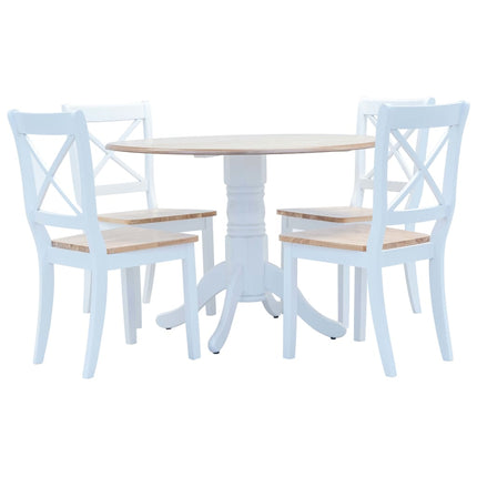 Ensemble De Salle À Manger 5 Pcs Bois D'hévéa