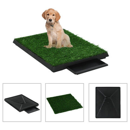 Tapis Pour Animaux Avec Plateau Et Gazon Artificiel Vert