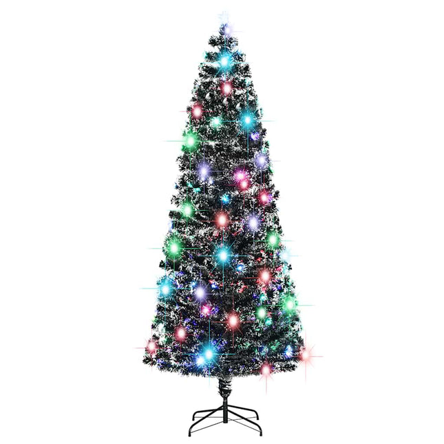 Arbre De Noël Pré-Éclairé Avec Support 150 Cm Fibre Optique