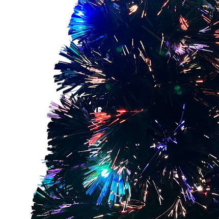 Arbre De Noël Pré-Éclairé Avec Support 150 Cm Fibre Optique Blanc