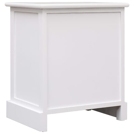 Table De Chevet Gris 38X28X45 Cm Bois De Paulownia