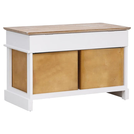 Banc D'entrée 70 X 35 X 45 Cm Bois De Paulownia