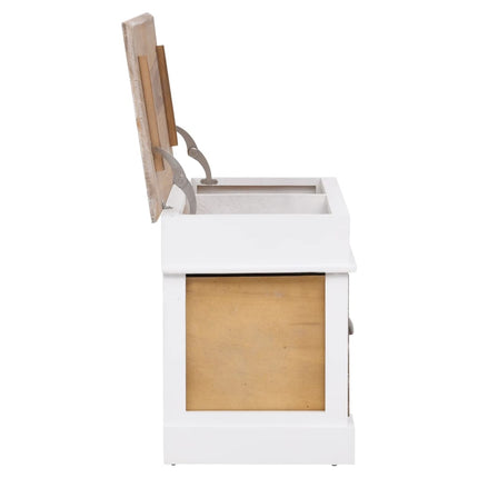 Banc D'entrée 70 X 35 X 45 Cm Bois De Paulownia