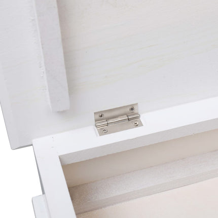 Armoire À Chaussures 50 X 28 X 58 Cm Bois De Paulownia Blanc