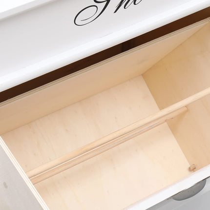 Armoire À Chaussures 50 X 28 X 58 Cm Bois De Paulownia Blanc