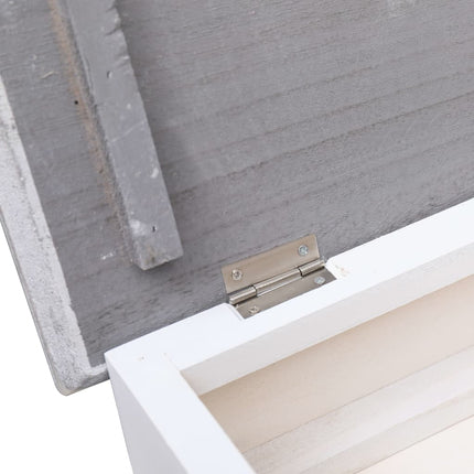 Armoire À Chaussures Gris 50 X 28 X 98 Cm Bois De Paulownia Gris Et Blanc