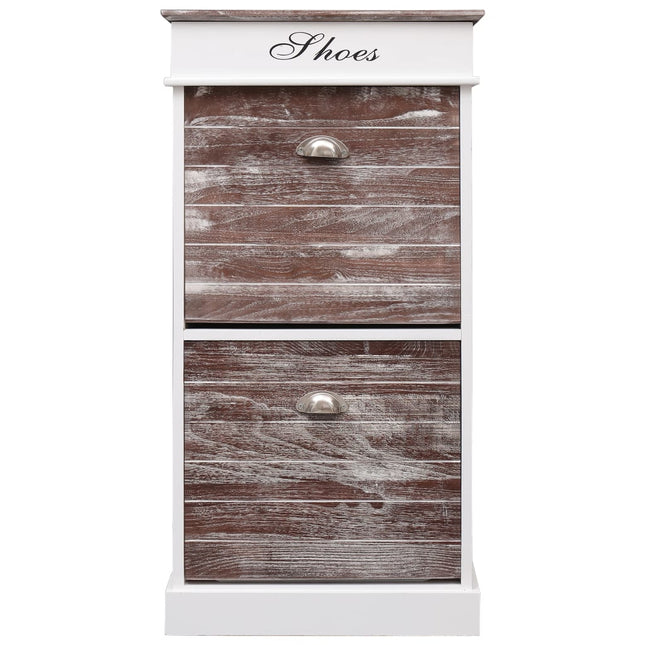 Armoire À Chaussures 50 X 28 X 98 Cm Bois De Paulownia Marron