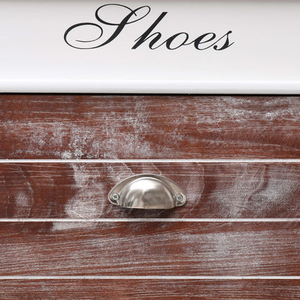 Armoire À Chaussures 50 X 28 X 98 Cm Bois De Paulownia Marron